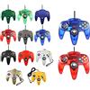 FAIRY TAIL & GLITZER FEE 2 controller per Nintendo 64 N64 colore a scelta con cavo Gamepad Joypad (blu/rosso trasparente)