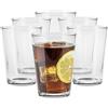 TREND FOR HOME Bicchieri Cocktail Vetro Trasparente 260 ml Set di 6 Bicchieri Acqua Bicchieri Bibita Bicchieri Long Drink Bicchieri Tumbler Alto Bicchieri Succo di Frutta, Viggo