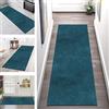 SGLGSTORE Tappeto Passatoia Cucina Antiscivolo Lavabile Tappeti Runner Verde scuro 3D Astratto 40X180CM Poliestere Tappeto Corridoio ingresso interno Moderno Soggiorno Antimacchia Tappetino Tappeti Bagno