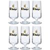 Invaxe Bitburger Kelch - Set di bicchieri a tulipano, 6 boccali da birra, 0,2 l, calibrati