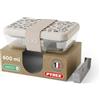 monbento x Pyrex Portapranzo in Vetro Prodotto in Francia, Lunch Box Adulti 600 ml, Ermetico con Separatore, Adatto a Microonde, Forno e Lavastoviglie