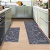 MIQEBX Tappeto Cucina - Antimacchia - Lavabile in Lavatrice - Tappetino cucina antiscivolo per soggiorno camera da letto corridoio Entrata bagno (BB1, 40x120cm+40x60cm)
