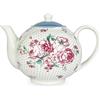 ISABELLE ROSE Teiera in porcellana JULIA in porcellana bianco con rose rosa 1L