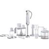 Sencor Frullatore ad Immersione Multifunzione Ultra-Potente 10 in 1, 1500W, Tecnologia QuadBlade Titanio, Controllo della Velocità Continuo, Manico Ergonomico, Accessori Completi, Bianco [SHB 6551WH]