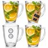 com-four® set da 4 bicchieri da tè in vetro temperato 400 ml tazza