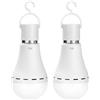 AUAUY 2PZ Lampadina Ricaricabile, E27 7W Dimmerabile, 6500K, con Gancio