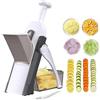 GREATRICH Mandolina per Verdure Manuale Multifunzione, Affettatrice Regolabile per Patate, Cipolle e Pomodori, Tagliaverdure per Julienne, Cubetti, Fette e Bastoncini