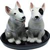 Tipiak Sale e Pepe ceramica originali cane Bull Terrier regalo con vassio