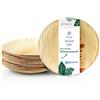 wisefood Wiseware Piatto in Foglia di Palma - Rotondo Monouso Biodegradabile - Stoviglie Compostabili Bio (200, Ø 15 cm)