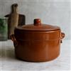 Generico Pentola in terracotta con coperchio Ø 25 cm - Altezza 16 cm - Artigianale per cottura tradizionale 3110251101