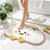 JynxtoyZeal Tappeto da Bagno Nuvola Morbido Fluffy Assorbente Tappeto per Bagno Antiscivolo Peluche con Design Arcobaleno Sorriso per Doccia Camera da Letto-50x80cm