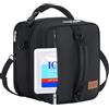 Lifewit Borsa Termica Porta Pranzo, Borsa Termica Portatile Espandibile con Tracolle e 2 Borse Termiche, per Donne e Uomini, per Lavoro e Scuola, 12L, Nero