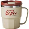 DONGKER Tazza da Caffè Isolata, 400 ml Tazze Caffe con Manico in Acciaio Inox a Prova di Perdite, Mug Termica con Coperchio Scorrevole Staccabile per Bevande Calde e Fredde, Caffè, Tè e Birra