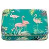 Madame Treacle Sara Miller Small Rectangular tin 142 x 100 x 37mm Turquoise Flamingos
