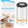 PORFOYO Mini sigillatrice sottovuoto manuale, Mini macchina sottovuoto con 15 sacchetti sottovuoto, sigillatrice sottovuoto per alimenti, Mini sigillatrice sottovuoto, sigillatrice sottovuoto USB ricaricabile