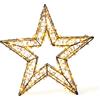 XMAS Stella Luminosa Natalizia 40 cm, 400 LED Luce Calda, Struttura Nera, Idonea Anche per Esterni
