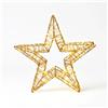 XMAS Stella Luminosa Natalizia 40 cm con 600 LED Luce Calda, Struttura Oro, Idonea Anche per Esterni