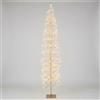 XMAS Albero di Natale Faggio Slim 1224 LED, Altezza 210 cm, Finitura Oro