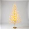 XMAS Albero di Natale Faggio Classico 1940 LED, Altezza 180 cm, Finitura Oro