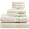 Madison Park - Asciugamani da bagno in 100% cotone da 800 g/m², set di asciugamani lunghi extra large in lino, 8 pezzi includono 2 teli da bagno, 2 per le mani e 4 per lavarsi, crema