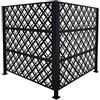 Relaxdays Rivestimento bidoni Diamond, 2 pann. 120x120 cm, paravento modulare, Nero, Recinzioni