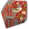 Pimpernel Portmeirion Home & Gifts Pimpernel - Set di 6 sottobicchieri con Motivo Ladro di Fragole, 10,5 x 10,5 x 0,58 cm, Colore: Rosso