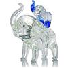 KRISININE Statuette di elefante in cristallo, madre, figlio, elefanti in vetro con tronco up, statuette da collezione in cristallo, ornamenti per compleanno, per mamma, donne, decorazione da tavolo