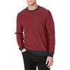 Amazon Essentials Maglione Girocollo da Uomo (Disponibile nelle Taglie Big & Tall), Mini Strisce Rosso Navy, XS