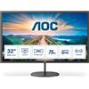 AOC MONITOR AOC LED 31.5" Wide Q32V4 IPS 2560x1440 4ms 250cd/mq 1.200:1(20.000.000:1) 2x2W MM HDMI DP Q32V4 AOC - Q32V4