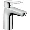 Hansgrohe Rubinetto per lavabo a canna media getto laminare cristallino Logis E100 cromato lucido HANSGROHE H 16.4 cm