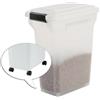 Iris Ohyama, Contenitore per Crocchette, 20L/7.5kg, Bianco, Ermetici, Contenitore per Alimenti in Plastica con Coperchio, con Ruote, Per Cibo per Gatti, Cani, Cibo secco, Dolci, Scatola, ATS-M