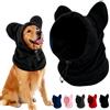 TABKSOLA Cuffia in lana per cani e gatti autunno-inverno, copricapo con orecchie dolci, scollatura regolabile, morbida protezione cervicale per animali piccoli e medi (Blu, M)