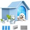 Generic Cuccia Rinnte per Animali Domestici Tana Semi-Chiusa per Animali | Cuccia Esterna con 3 Borse del Ghiaccio per Casa, Soggiorno, Cortile, Giardino, Esterno, Patio, Prato, , Fattoria