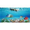 MIRRORANG 120x46cm Mondo Subacqueo Acquario Sfondo Blu Mare Acqua Tartaruga Sfondo Sottomarino Tema Pesce Serbatoio Poster