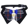 Daleweo Smoking Bandana Cane Gatto Papillon Cravatta Regolabile Costume Per Animali Domestici Matrimonio Cosplay Costume Per Animali Domestici Festa Abbigliamento Per Cani Taglia Collare Haisband, M
