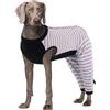 Kuoser Op Body per cane dopo l'operazione, con gambe, viola, 2XL | Body per cani post-operatorio con zampe posteriori che protegge pancia e zampe posteriori, comodo e morbido
