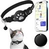 GXGM Collare per gatti con localizzazione GPS, design multifunzionale, facile da localizzare, compatibile con iOS, dotato di chiusura di sicurezza e cinturino elastico (nero)