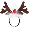 BESPORTBLE Cerchietto per Cani con Corna di Renna: Fascia Natalizia con e Cappello di Natale, Copricapo per Cani per Feste