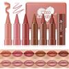 Flintronic Matita Labbra Matte e Set di Rossetto, Matita per Labbra Resistente All'acqua, Rossetto Matte, Matte a Lunga Durata Lip Colour, No Transfer, Consistenza Crema