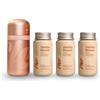 Fler Deodorante Roll-on ricaricabile, Case in Alluminio, Deo senza Alluminio e Alcool, con Acido Ialuronico, Aloe Vera e Burro di Karitè, 48 ore (Bundle Set Blush - Case & 3 Vanilla Bloom Refill)