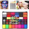 Mesen Kit di trucco per bambini, 42 colori, pittura viso atossica a base | Palette professionale, accessori per la pittura del corpo, set con 11 pennelli per feste, cosplay, carnevale