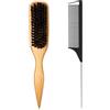 Sularpek Capelli in Setole di Cinghiale, Spazzola con Setole di Cinghiale, per Styling di Capelli e Barba, Pettine a Coda e Professionale, Pettine Capelli, Accessori per Lo Styling per Ragazze