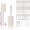 COSIDEA 26pcs vuoto bianco 0.8ml mini lip gloss tubi campione dimensioni lipgloss contenitori per campione sacco olio labbra fai da te