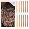 Barsdar, 12 extension colorate per capelli, 55 cm, ciocche di capelli lisce, lunghe da agganciare, clip colorata, extension colorate, per bambini e donne