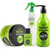 Redist Set per la cura dei capelli alla cheratina - Shampoo 500 ml + maschera per capelli 475 ml + balsamo 400 ml + profumo per capelli 50 ml Love Garden, riparazione, forza e lucentezza, anti-crespo