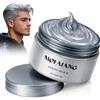 Geruicee Cera Colorata Capelli Grigio,3-in-1 Styling,Colorazione e Fissaggio,Lavabile e Temporanea,Facile Da Lavare Per Cambiare Colore,Ideale per Feste,Compleanni,Cosplay e Eventi Speciali,Uomo e Donna,120g