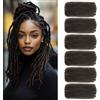 TOOPBIUTI Afro Kinky Bulk Hair 8 Inch Spring Twist Braiding Hair Bulk Locs Dreadlock Extensions Afro Kinky Curly Crochet Braid Hair (4#, 8inch-6pc)