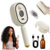 Generic Spazzola per capelli 5 in 1 con cuscinetto d'aria e funzione spray; pettine massaggiante elettrico ricaricabile con nebulizzatore; spazzola districante antistatica e anti-crespo per capelli lisci.