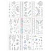 XFSRG 9 Pezzi Tatuaggi Temporanei Dorati Metallici Tatuaggi Boho | Temporanei Motivi Mandala Adesivi Flash per Viso Corpo Braccia Gambe Feste