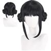 TELAOBAN Parrucca con Treccia Viola Lunga, Parrucca a Treccia Lunga Viola, Accessori Cosplay Realistici per Capelli Violetto, Halloween e Carnevale